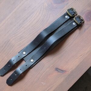 Handmade Black Leather Bracelet